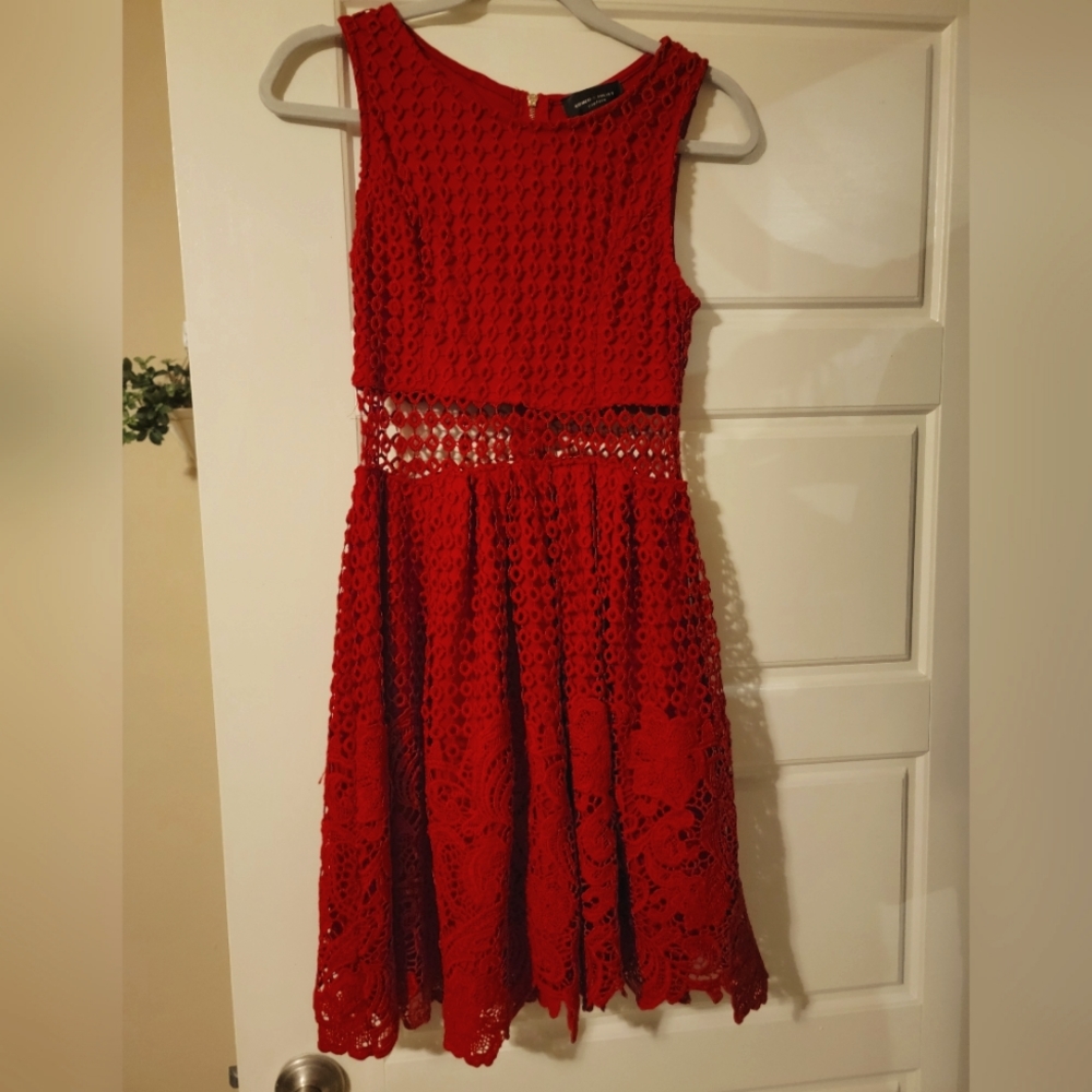 Medium Red Romeo & Juliet Couture Cut-Out Dress